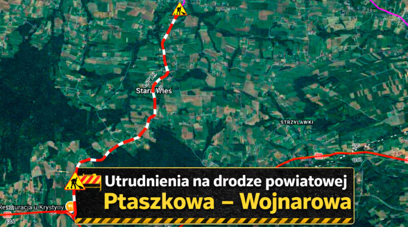 Utrudnienia na drodze Ptaszkowa – Wojnarowa. Remont potrwa do końca 2026 roku