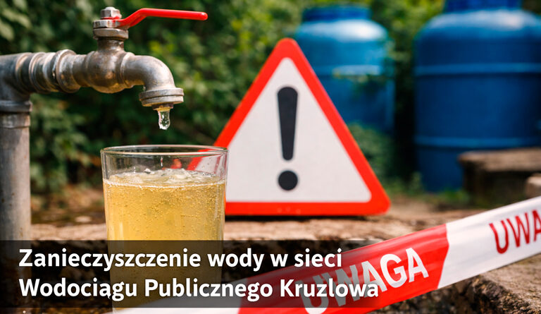 Zanieczyszczenie wody w sieci Wodociągu Publicznego Krużlowa